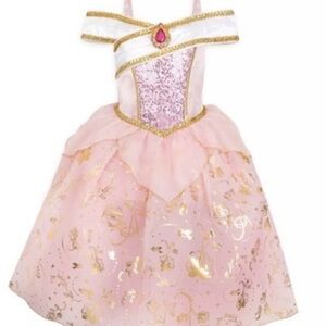 Disney Store Pink Gold Princess Aurora Sleeping Beauty Dress can be Costume